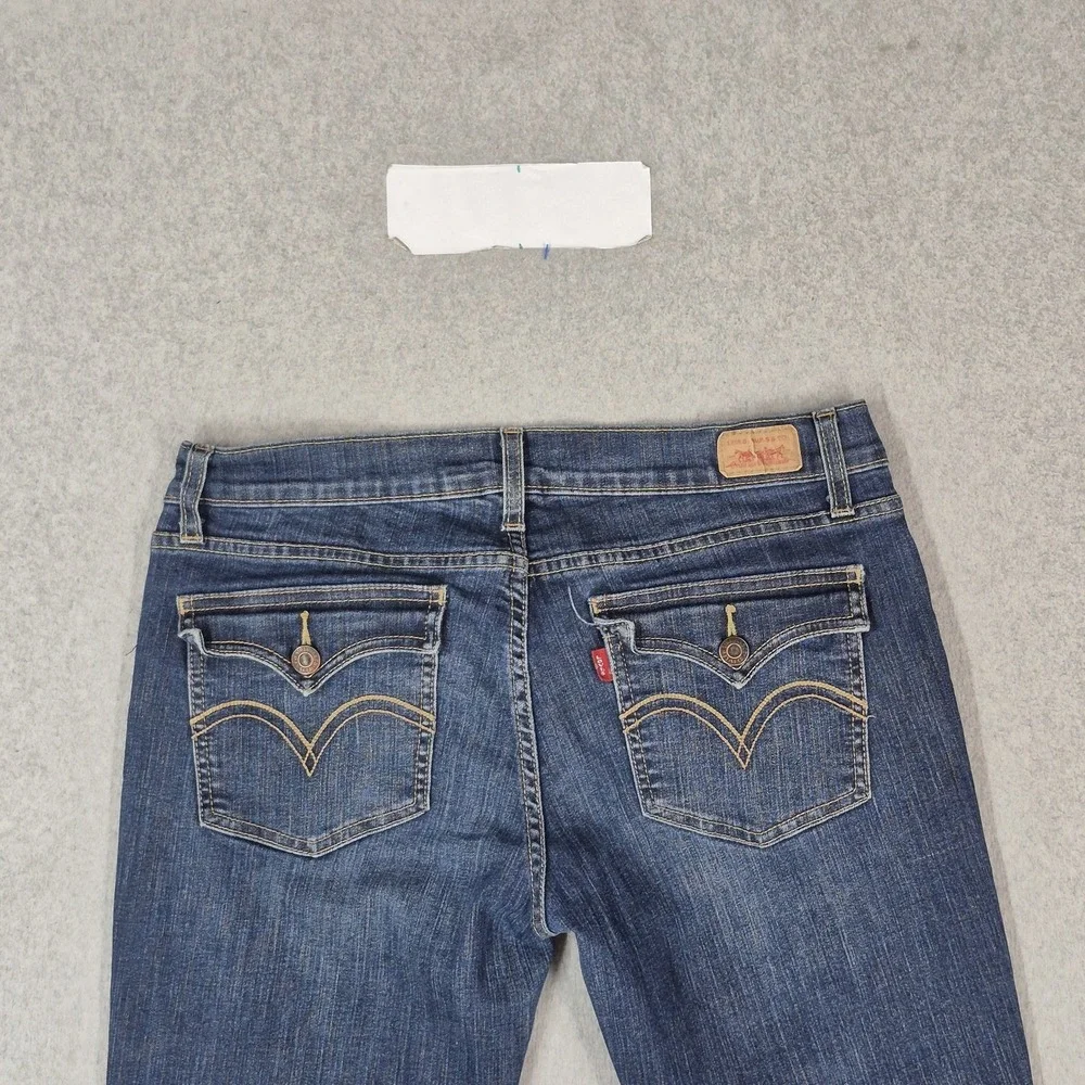 Levi's 524 Women Jeans 11M Blue Denim Too Superlow Jeans 26